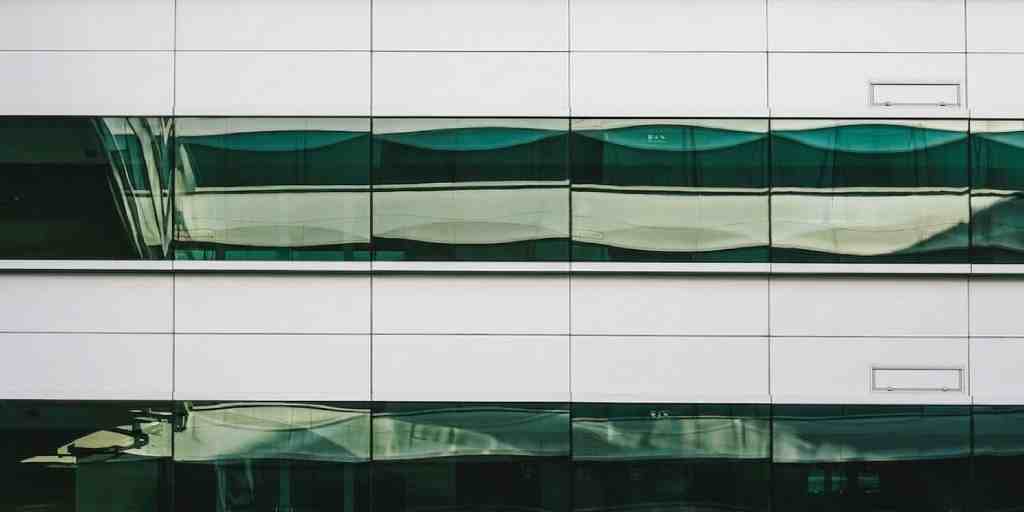 After – high-rise building glass facade cleaned streak-free