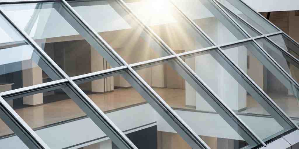 After – sloped glass roof cleaned streak-free